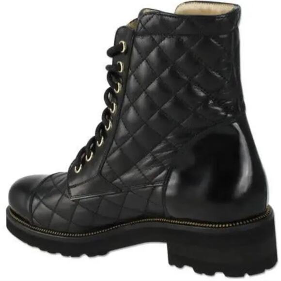 Ron White Tiffany Combat Boot in Onyx, Size EU 41 / US 10 New with Tag MSRP $645 - Picture 6 of 13